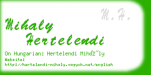 mihaly hertelendi business card